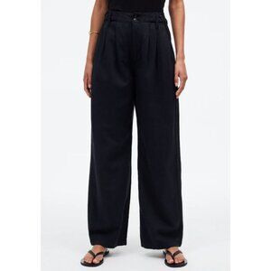 Madewell The Petite Harlow Wide-Leg Pants Women's Size 14 Petite True Black NWT!